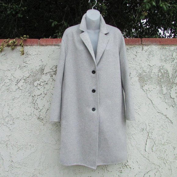 GAP heather gray wool blend coat M - Picture 2 of 8